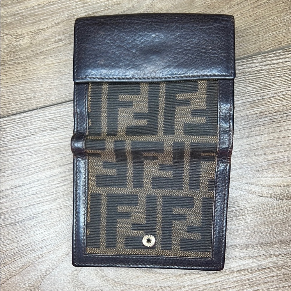 Fendi Zucca Canvas and Leather Small Wallet in Brown - Picture 8 of 9